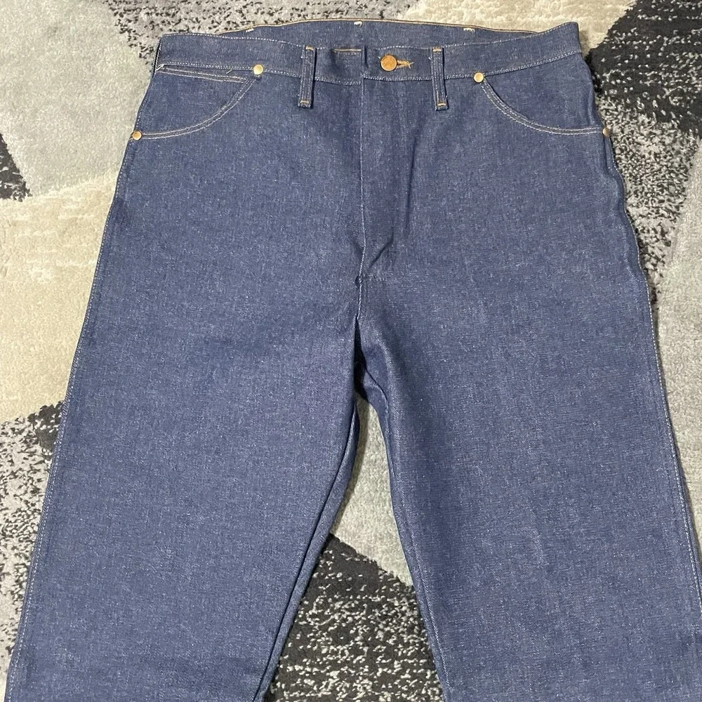 VTG‎ Wrangler 13MWZ Jeans Men 38x36 Blue Denim Western Pro Rodeo Deadstock NEW